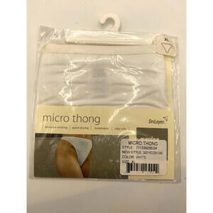Moving Comfort fit for Women Drilayer Micro thong Size XL White